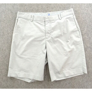 Nike Shorts Mens 34 Gray Golf Flat Front Chinos Pockets 10" Casual Logo
